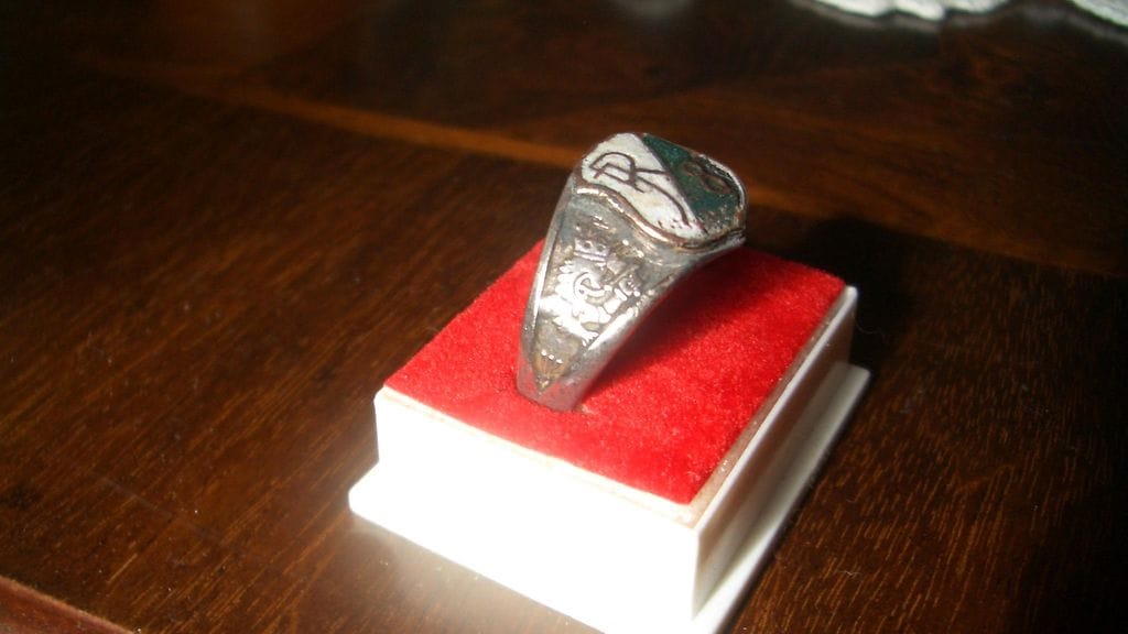 Sormus, joka löytyi porkkanasta.