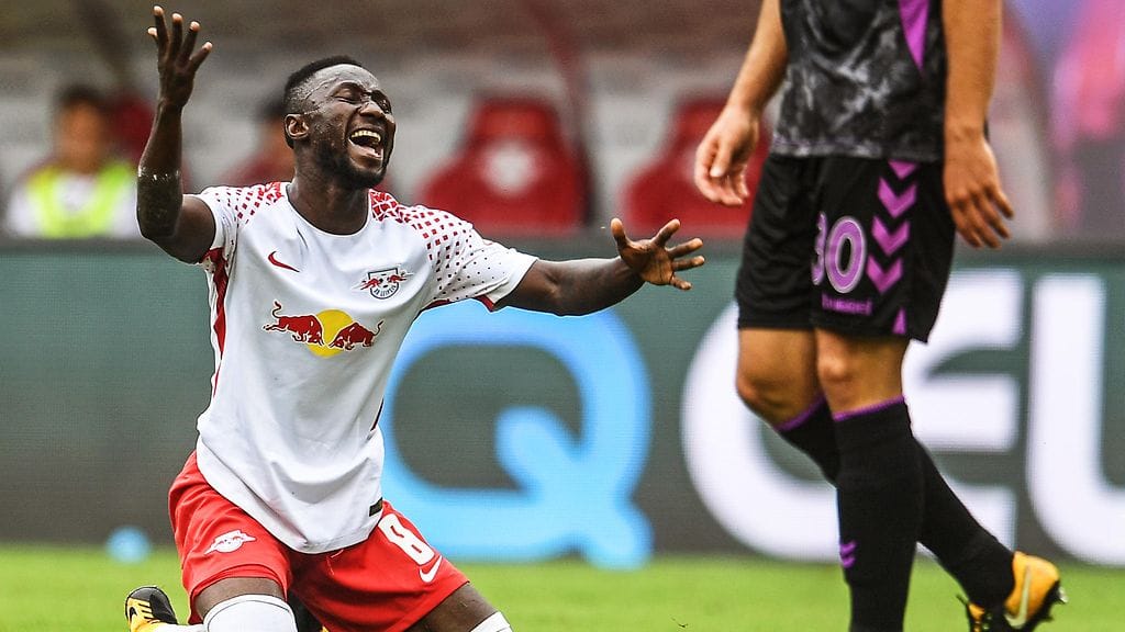 Naby Keita RB Leipzigin paidassa viime elokuussa.