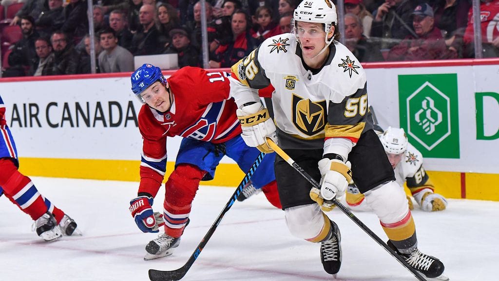 Erik Haula vauhdissa Montrealia vastaan.