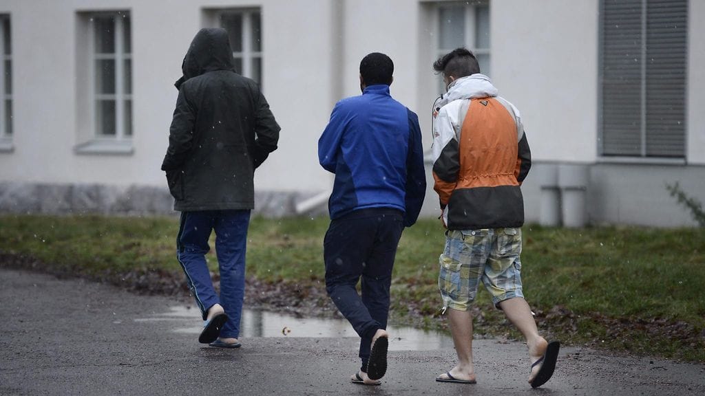 Turvapaikanhakijoita vastaanottokeskuksessa Helsingissä vuonna 2015.