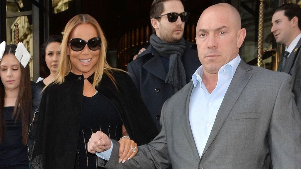 Mariah Carey ja henkivartija Michael Anello Lontoossa vuonna 2016.