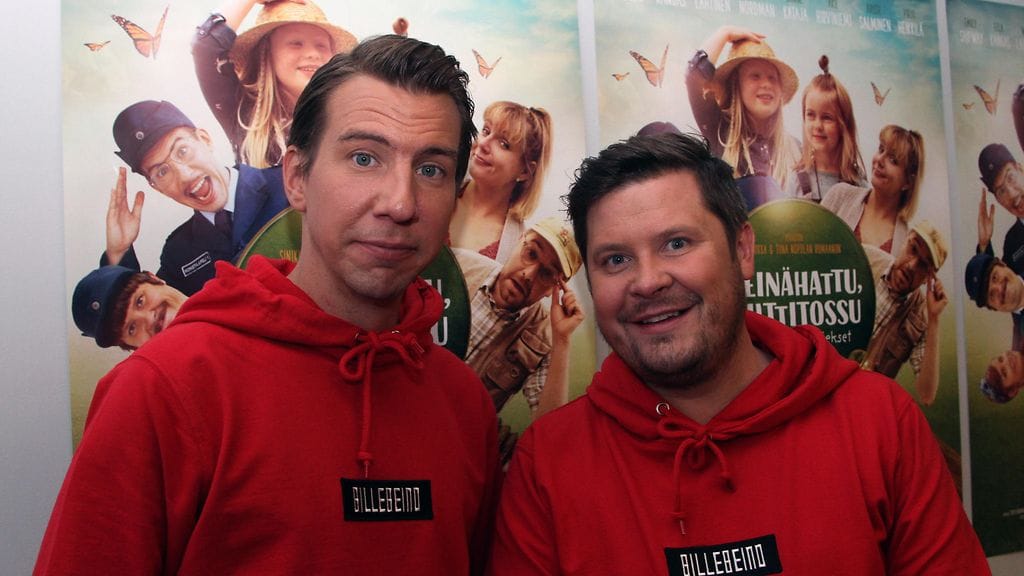 Aku Hirviniemi ja Janne Kataja 9.11.2017 Heinähattu, Vilttitossu ja Rubensin veljekset -pressi 3