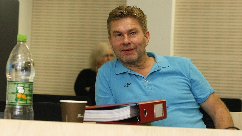 Juha Kärkkäinen Ylivieska-Raahen käräjäoikeudessa syyskuussa 2013.