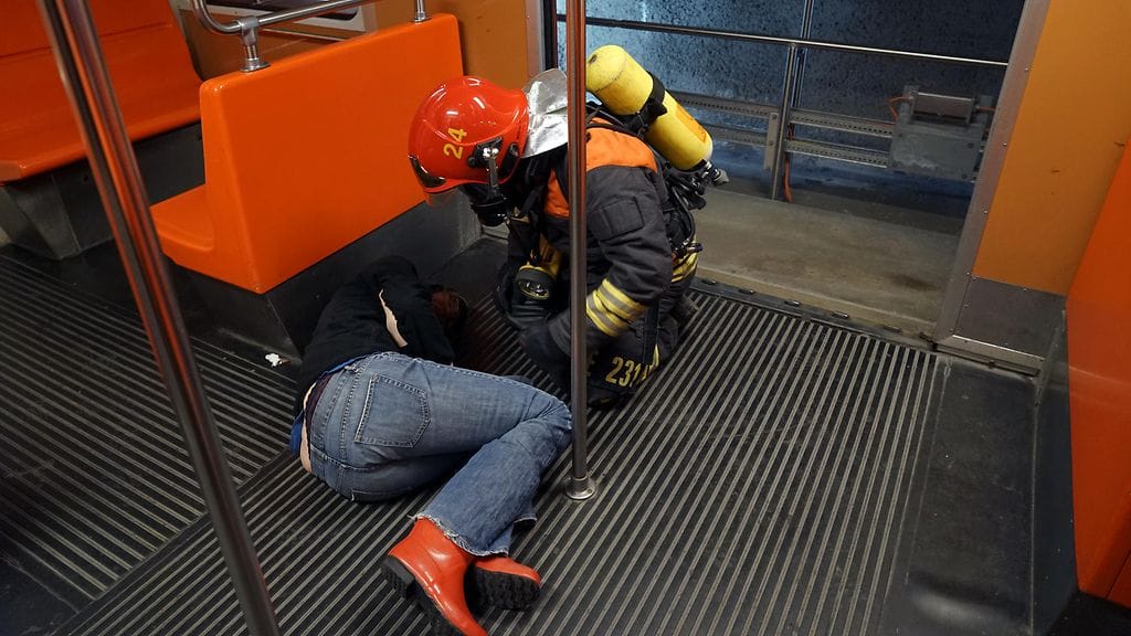 Valmiusharjoitus Koivusaaren metroasemalla 4