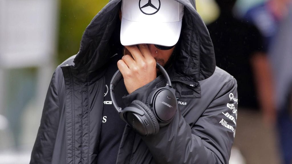 Lewis Hamilton lauantaina Brasiliassa.