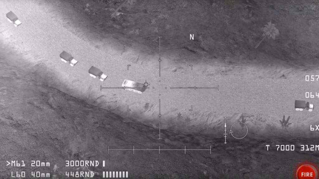 Kuvankaappaus Gunship Simulatos: Special Ops Squadron -pelistä. Venäjän puolustusministeriö julkaisi pelistä kuvia sosiaalisessa mediassa ja väitti niiden todistavan USA:n yhteistyön Isisin kanssa.