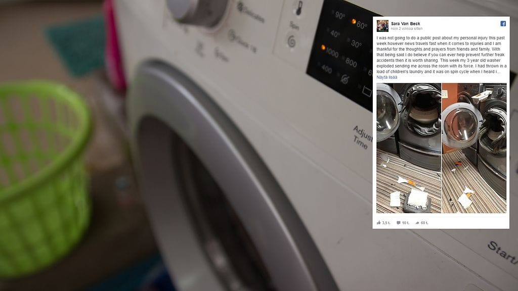 Pesukoneen valmistaja on luvannut perehtyä onnettomuuden syihin.