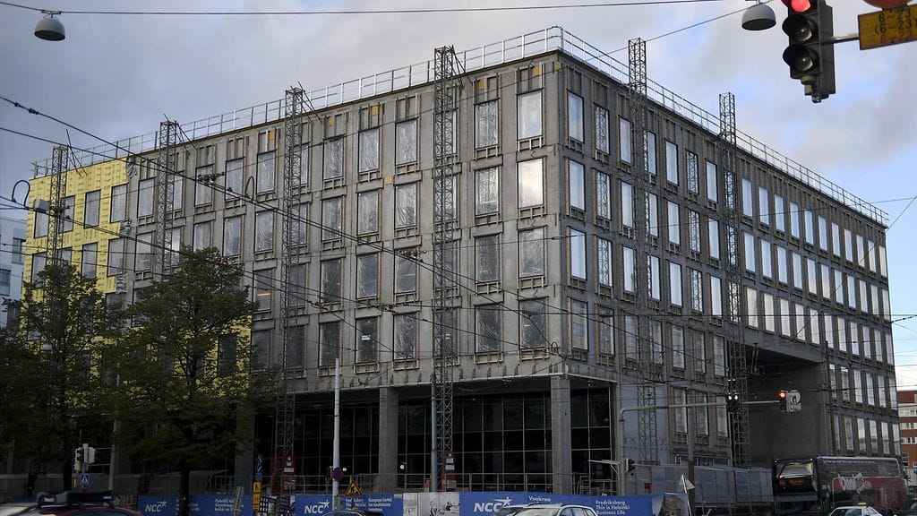 Euroopan lääkeviraston Helsingin toimitilaksi ehdolla oleva talo rakenteilla Helsingin Vallilassa keskiviikkona 4. lokakuuta 2017.