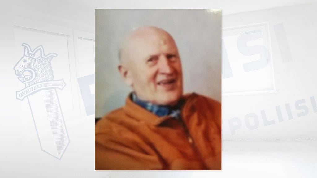 Poliisin julkaisema kuva Tapio Simolasta, joka katosi eilen aamulla Huittisissa.