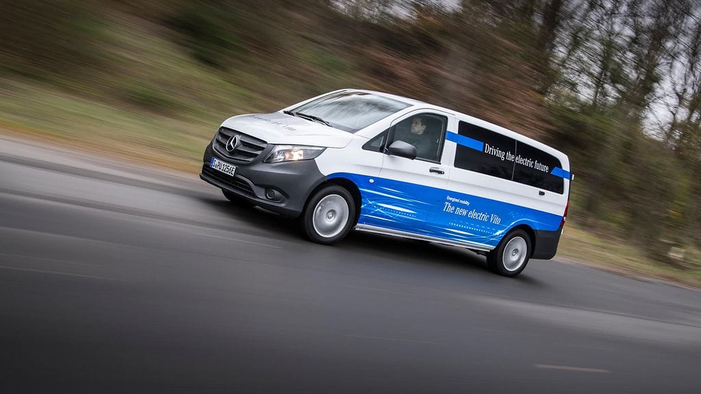 Täyssähköinen Mercedes-Benz eVito.