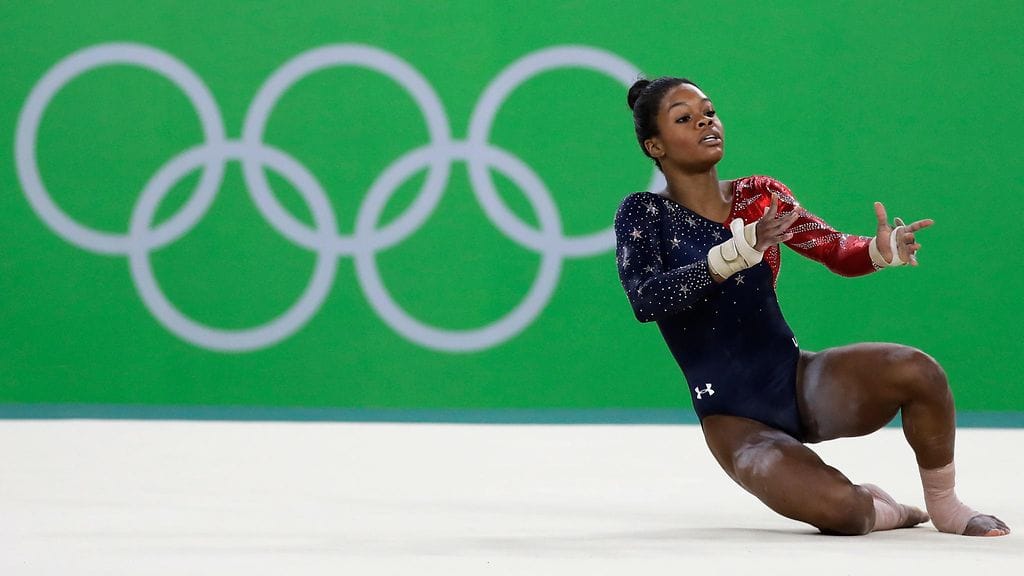Gabby Douglas Rion olympialaisissa.