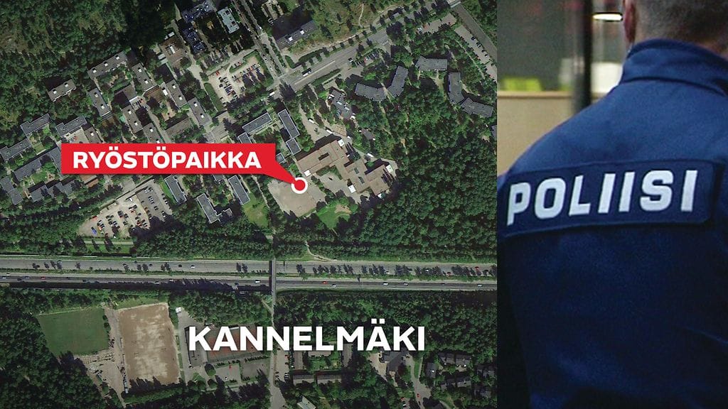 Ryöstö tapahtui maanantai-iltana kello 20.30 Pelimannin peruskoulun viereisellä kentällä.