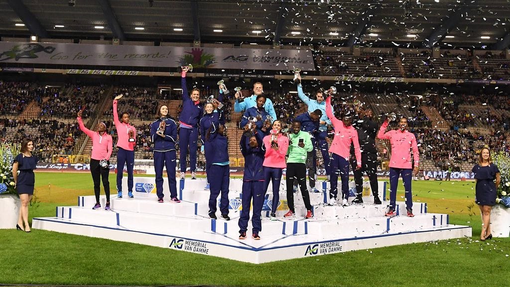 Timanttiliigan mestareita Bryselissä syyskuussa 2017.