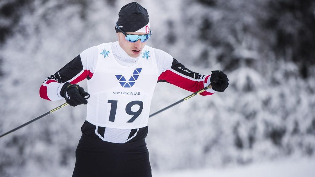 Hannu Manninen yhdistetyn SM-kisoissa Rovaniemellä 19. marraskuuta 2017.