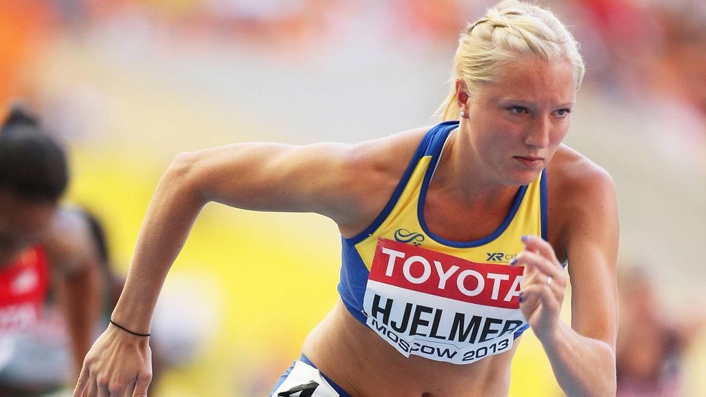 Moa Hjelmer Moskovan MM-kisoissa vuonna 2013.