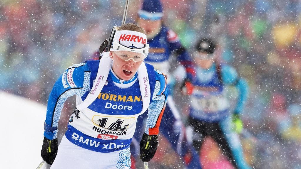 Kärki ohitti Sanna Markkasen kierroksella, minkä myötä Suomen kilpailu päättyi. Arkistokuva.