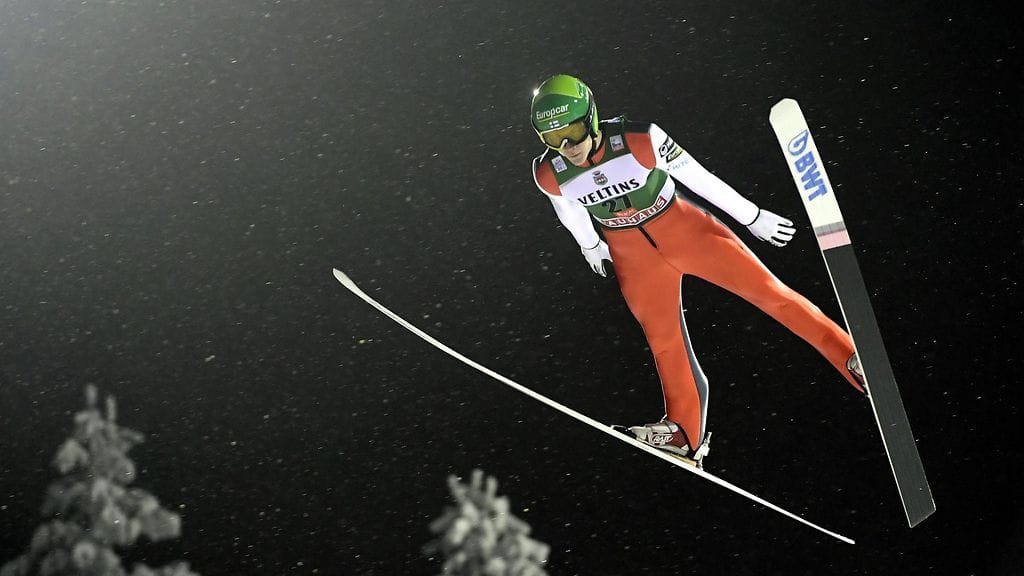 Antti Aalto on kauden ainoana suomalaisena mieshyppääjänä koonnut maailmancup-pisteitä.