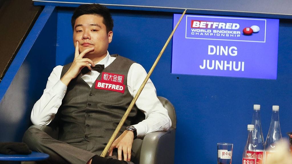 Ding Junhui viime kevään MM-kisoissa.