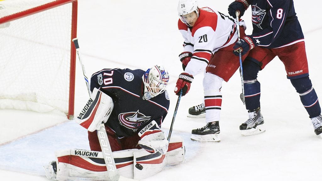 Joonas Korpisalo pysäytti Sebastian Ahon lähentelyt myös ennen voittolaukauskilpailua.