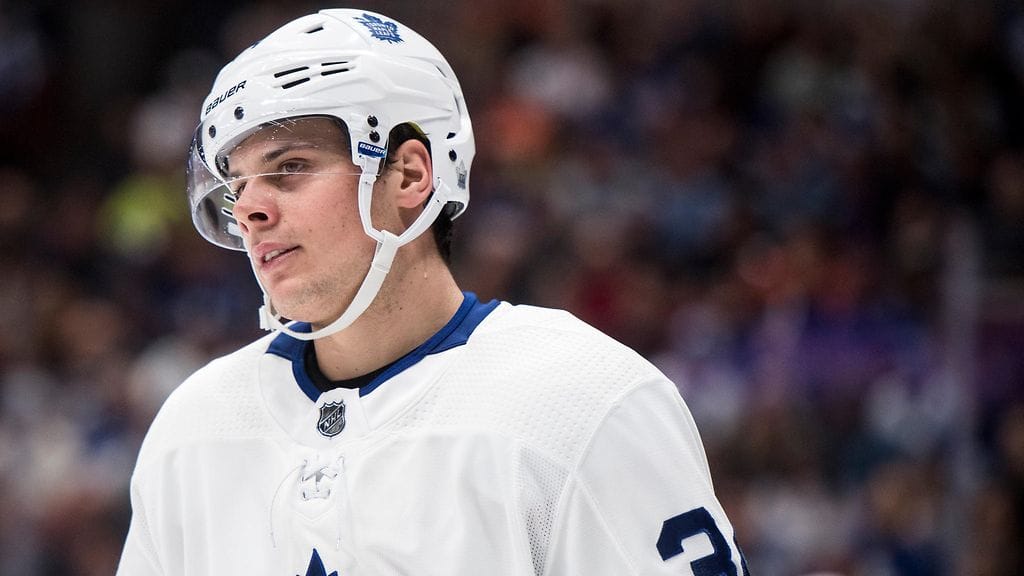 Auston Matthewsin laukausennätys kirjattiin 103 perättäisen ottelun mittaiseksi.