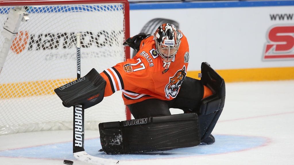 Juha Metsola on pelannut tällä kaudella Amurin maalilla 33 KHL-ottelua torjuntaprosentilla 92,3.