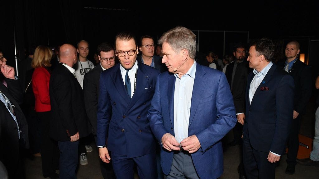 Prinssi Daniel ja Sauli Niinistö Slushissa 30.11.2017 2