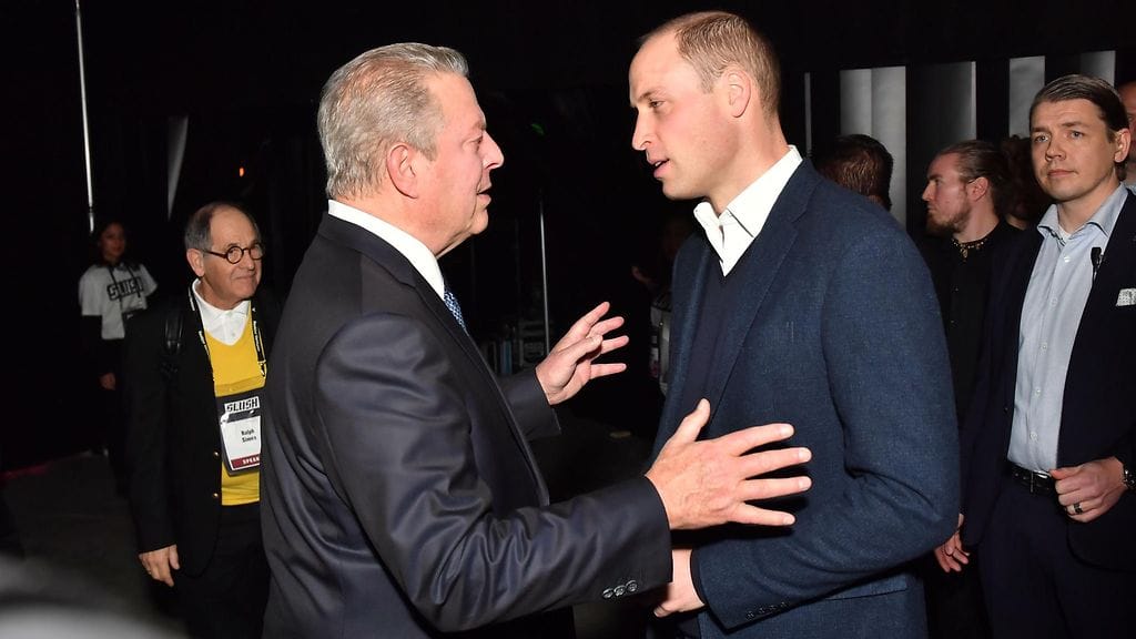 Al Gore ja prinssi William Slushissa 30.11.2017