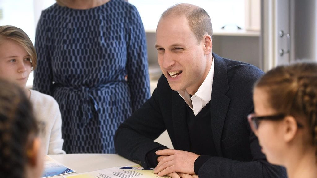 Prinssi William Lauttasaaren alakoulun pihalla 30.11.2017 10