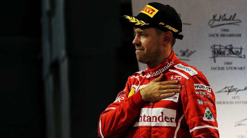 Sebastian Vettel voitti päättyneellä kaudella viisi kisaa.