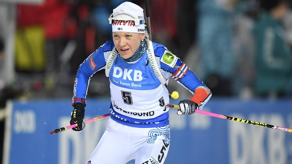 Kaisa Mäkäräinen Östersundin pikakisassa perjantaina.