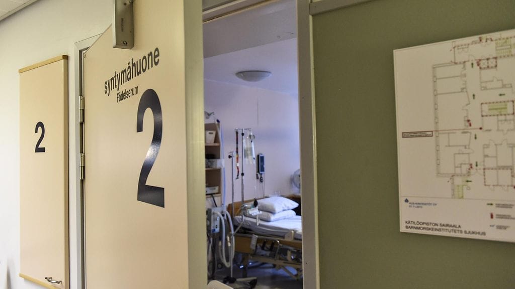 Kätilöopiston sairaalan tiloja Helsingissä 18. lokakuuta 2017.