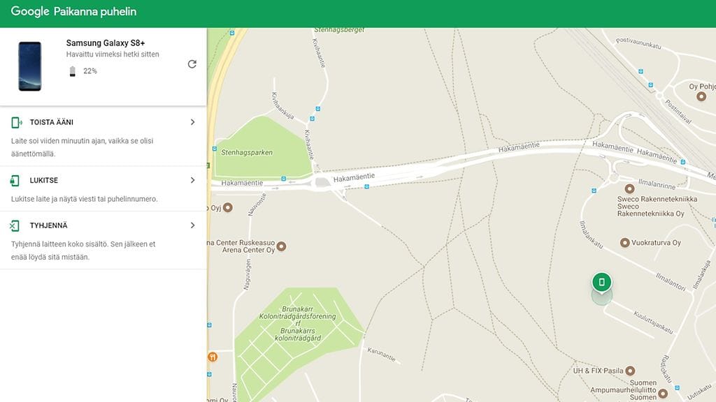 paikannus samsung