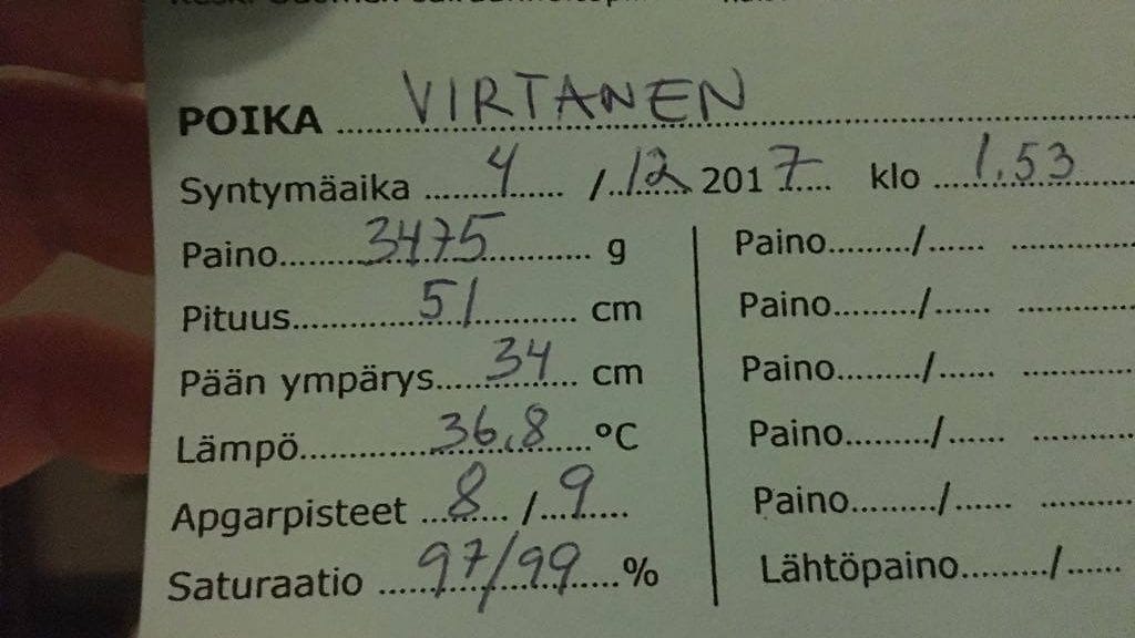 kolari menehtynyt isä