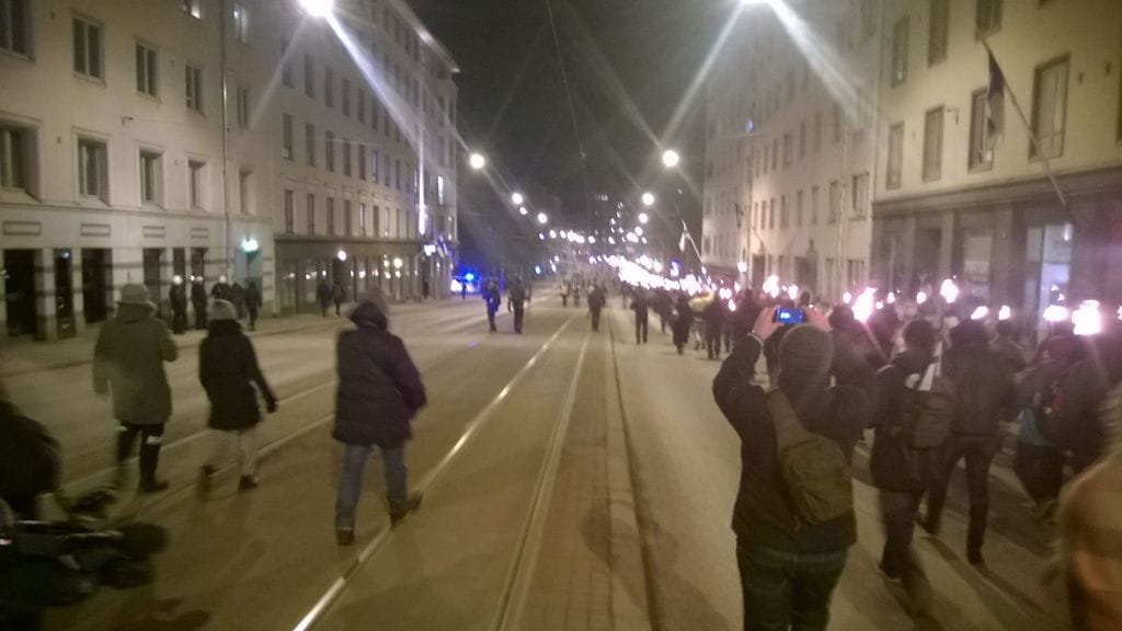 612-mielenosoitus itsenäisyyspäivänä 2016.