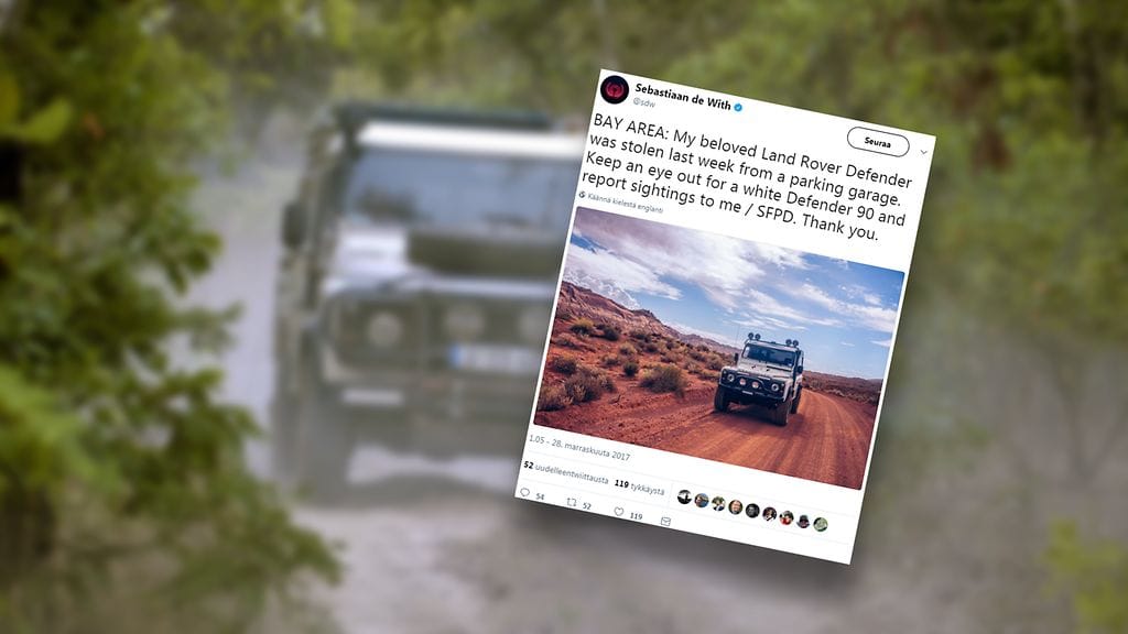 Kuvankaappaus Twitteristä.