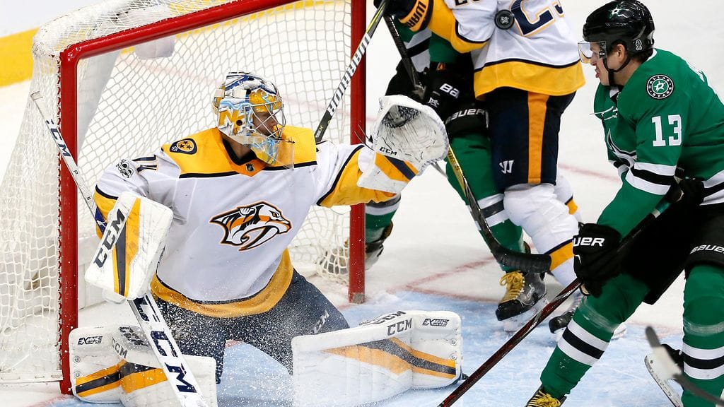 Juuse Saros oli iskussa Nashvillen maalilla.