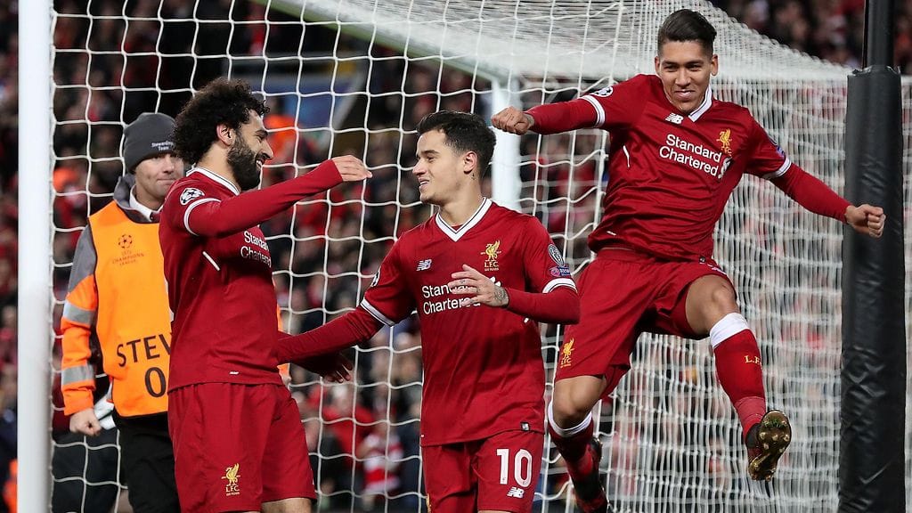 Mohamed Salah, Philippe Coutinho ja Roberto Firmino kurittivat Spartakia.