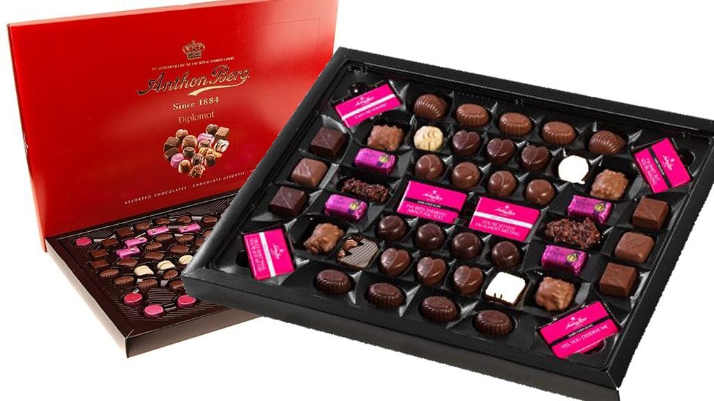 Erä Anthon Bergin erilaisia suklaakonvehteja on vedetty myynnistä.