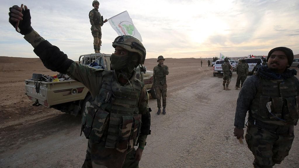 Irakilaissotilaita kuvattuna viime marraskuussa.