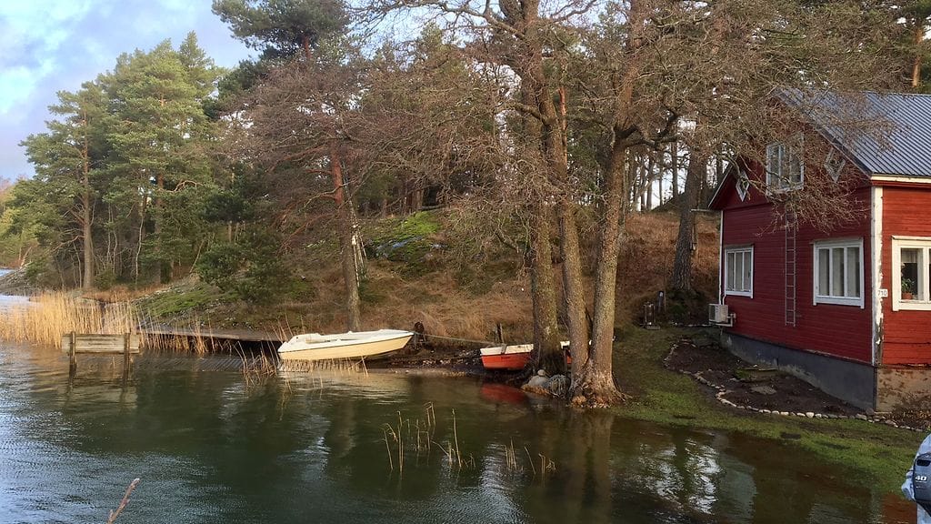 Tulva, Barösund, meri, Inkoo, vesi korkealla