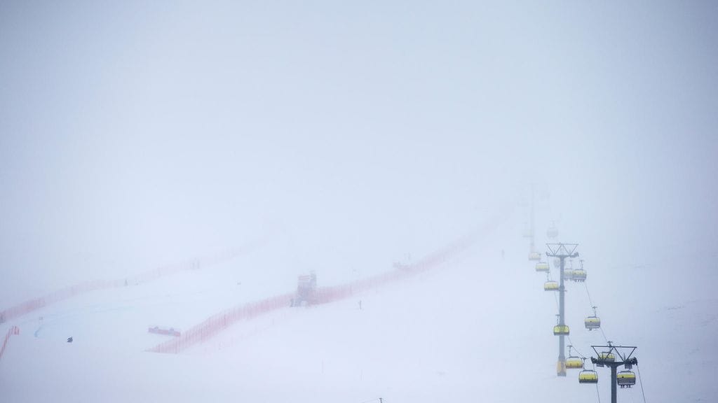 St. Moritzin päälle laskeutui sankka sumu sunnuntaina.