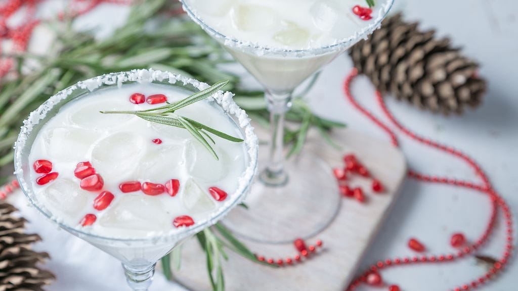Jouluinen Margarita sopii kookoksen ystäville. Kuvituskuva.
