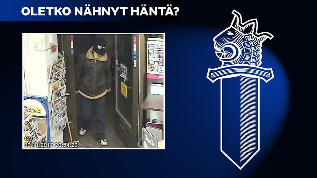 Poliisi kaipaa havaintoja kuvassa näkyvästä miehestä.