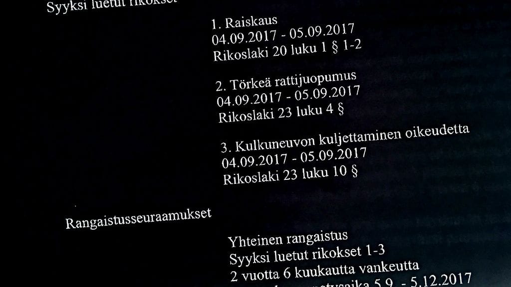 Oikeus antoi tuomion joulukuussa.