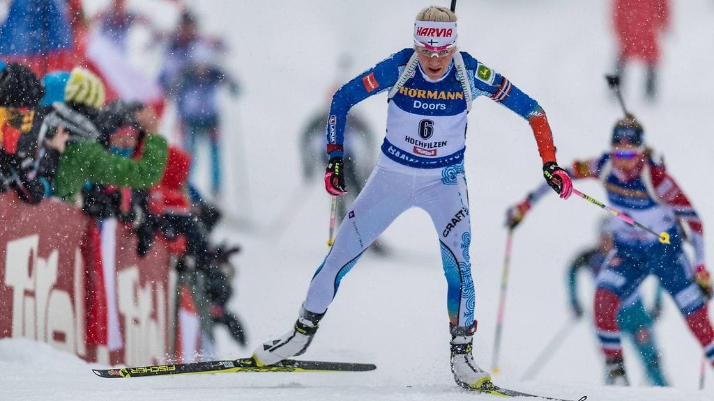 Kaisa Mäkäräinen sijoittui takaa-ajossa kymmenenneksi.