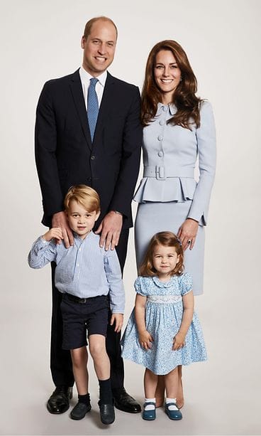 William, Catherine, George, Charlotte joulukuu 2017