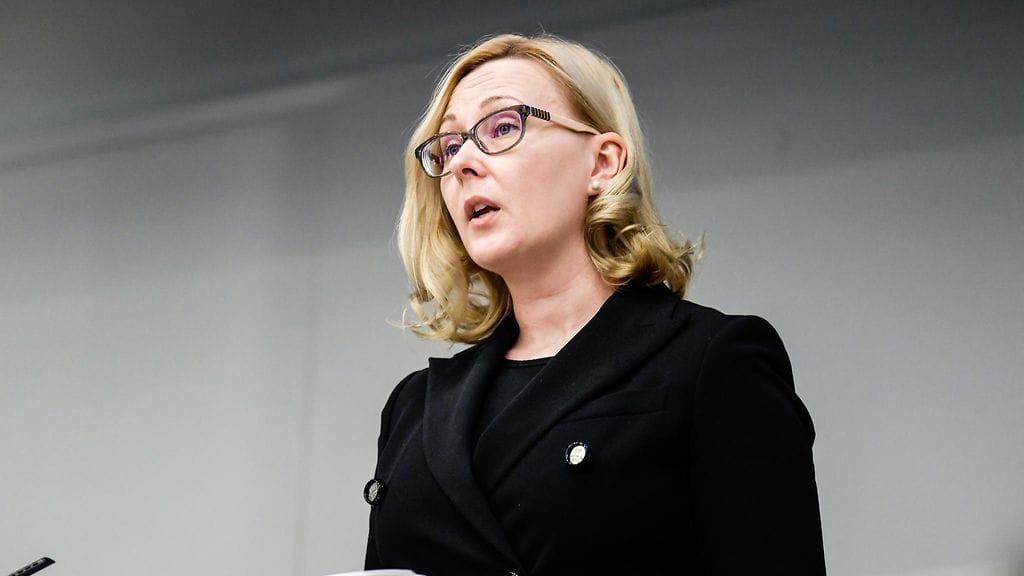 Eduskunnan puhemis Maria Lohela.