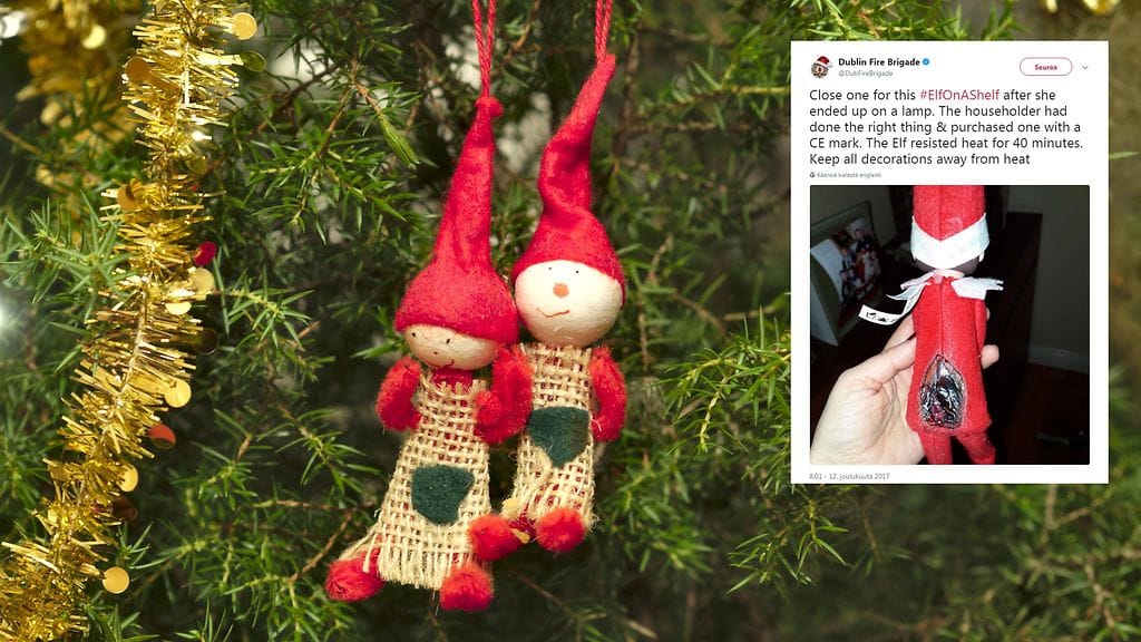 Lampun viereen sijoitettu koriste aiheutti palovaaran.