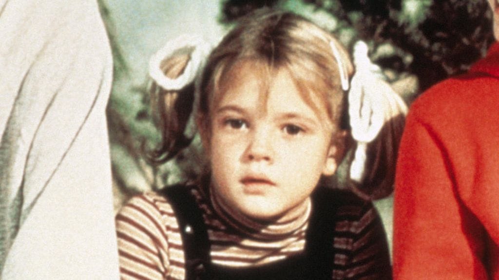 Drew Barrymore E.T:ssä vuonna 1982