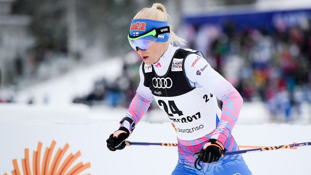 Mari Laukkanen Lahden MM-kisoissa.